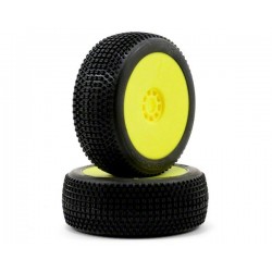 AKA Racing Enduro 1/8 Buggy Tires (Super Soft) (Pre-Mounted) (Yellow) (2)