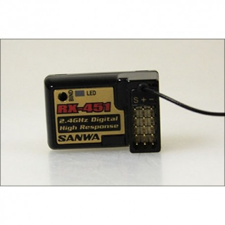 Sanwa RX-451 Receiver (2.4 GHz, FHSS-3, 4-Channel)
