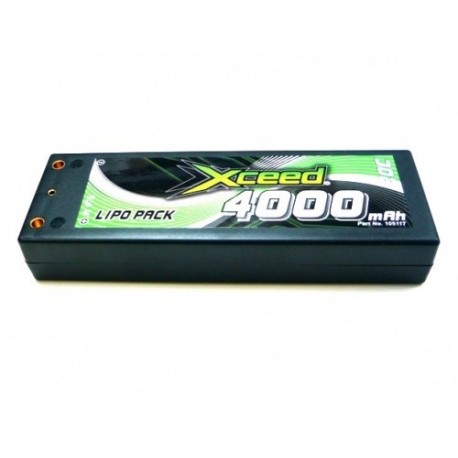 Xceed Lipo battery Hardcase 2S 7.4V 4000mAh, 25C 