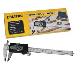 Digital Caliper 6 pulg Electronic Caliper by Calipro, Stainless Steel