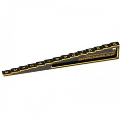 ARROWMAX - CHASSIS RIDE HEIGHT GAUGE STEPPED 2 TO 15MM BLACK GOLDEN